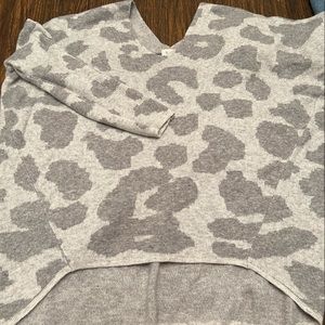 Thick Cheetah Print Gray sweater